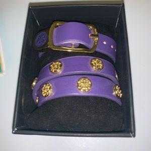 Purple rustic Cuff set